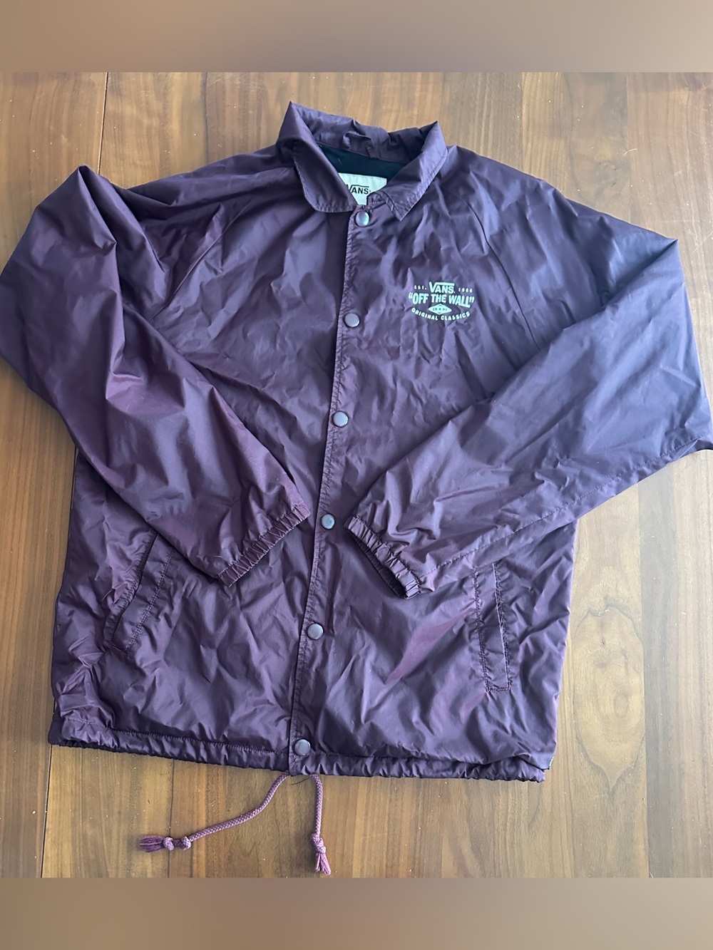 Maroon Vans Windbreaker skate jacket